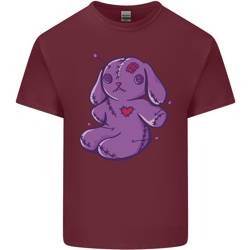 A Voodoo Doll Rabbit Mens Cotton T-Shirt Tee Top Maroon