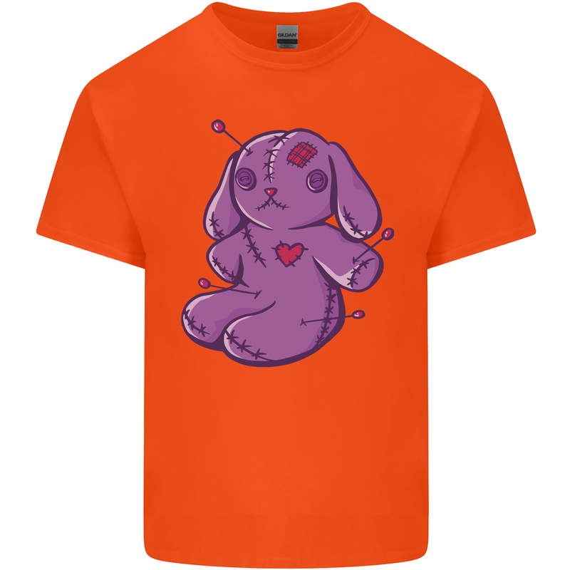 A Voodoo Doll Rabbit Mens Cotton T-Shirt Tee Top Orange