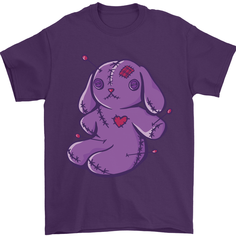 A Voodoo Doll Rabbit Mens T-Shirt 100% Cotton Purple