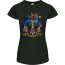 A Voodoo Skeleton Alcohol Doll Graveyard Womens Petite Cut T-Shirt Black