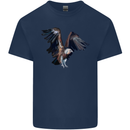 A Vulture Illustration Birds of Prey Mens Cotton T-Shirt Tee Top Navy Blue