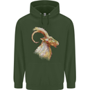 A Watercolour Goat Farming Childrens Kids Hoodie Forest Green