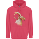 A Watercolour Goat Farming Childrens Kids Hoodie Heliconia