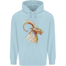 A Watercolour Goat Farming Childrens Kids Hoodie Light Blue