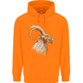 A Watercolour Goat Farming Childrens Kids Hoodie Orange