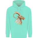 A Watercolour Goat Farming Childrens Kids Hoodie Peppermint