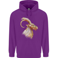 A Watercolour Goat Farming Childrens Kids Hoodie Purple