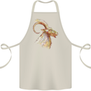 A Watercolour Goat Farming Cotton Apron 100% Organic Natural