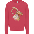 A Watercolour Goat Farming Kids Sweatshirt Jumper Heliconia