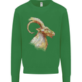 A Watercolour Goat Farming Kids Sweatshirt Jumper Irish Green