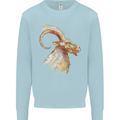 A Watercolour Goat Farming Kids Sweatshirt Jumper Light Blue