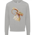A Watercolour Goat Farming Kids Sweatshirt Jumper Sports Grey