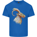 A Watercolour Goat Farming Kids T-Shirt Childrens Royal Blue