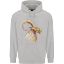 A Watercolour Goat Farming Mens 80% Cotton Hoodie Sports Grey