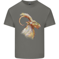 A Watercolour Goat Farming Mens Cotton T-Shirt Tee Top Charcoal