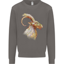 A Watercolour Goat Farming Mens Sweatshirt Jumper Charcoal