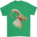 A Watercolour Goat Farming Mens T-Shirt 100% Cotton Irish Green