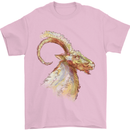 A Watercolour Goat Farming Mens T-Shirt 100% Cotton Light Pink
