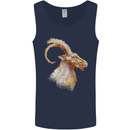 A Watercolour Goat Farming Mens Vest Tank Top Navy Blue