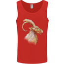 A Watercolour Goat Farming Mens Vest Tank Top Red