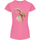 A Watercolour Goat Farming Womens Petite Cut T-Shirt Azalea