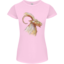 A Watercolour Goat Farming Womens Petite Cut T-Shirt Light Pink
