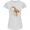 A Watercolour Goat Farming Womens Petite Cut T-Shirt White