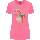 A Watercolour Goat Farming Womens Wider Cut T-Shirt Azalea