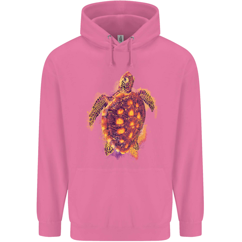 A Watercolour Turtle Childrens Kids Hoodie Azalea