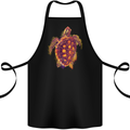 A Watercolour Turtle Cotton Apron 100% Organic Black