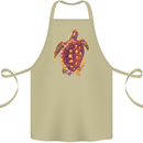 A Watercolour Turtle Cotton Apron 100% Organic Khaki