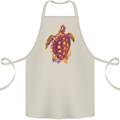 A Watercolour Turtle Cotton Apron 100% Organic Natural