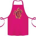 A Watercolour Turtle Cotton Apron 100% Organic Pink