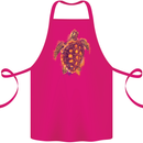 A Watercolour Turtle Cotton Apron 100% Organic Pink