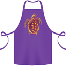A Watercolour Turtle Cotton Apron 100% Organic Purple