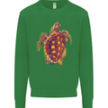 A Watercolour Turtle Kids Sweatshirt Jumper Irish Green