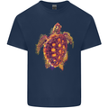 A Watercolour Turtle Kids T-Shirt Childrens Navy Blue