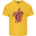 A Watercolour Turtle Kids T-Shirt Childrens Yellow