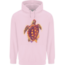 A Watercolour Turtle Mens 80% Cotton Hoodie Light Pink