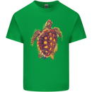 A Watercolour Turtle Mens Cotton T-Shirt Tee Top Irish Green