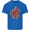 A Watercolour Turtle Mens Cotton T-Shirt Tee Top Royal Blue