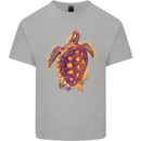 A Watercolour Turtle Mens Cotton T-Shirt Tee Top Sports Grey