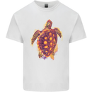 A Watercolour Turtle Mens Cotton T-Shirt Tee Top White