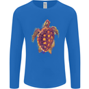 A Watercolour Turtle Mens Long Sleeve T-Shirt Royal Blue