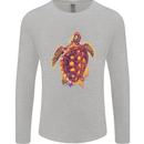 A Watercolour Turtle Mens Long Sleeve T-Shirt Sports Grey