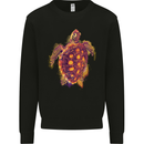 A Watercolour Turtle Mens Sweatshirt Jumper Black