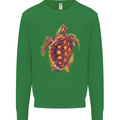 A Watercolour Turtle Mens Sweatshirt Jumper Irish Green