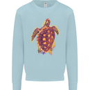 A Watercolour Turtle Mens Sweatshirt Jumper Light Blue