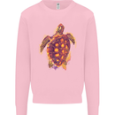 A Watercolour Turtle Mens Sweatshirt Jumper Light Pink