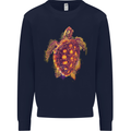 A Watercolour Turtle Mens Sweatshirt Jumper Navy Blue